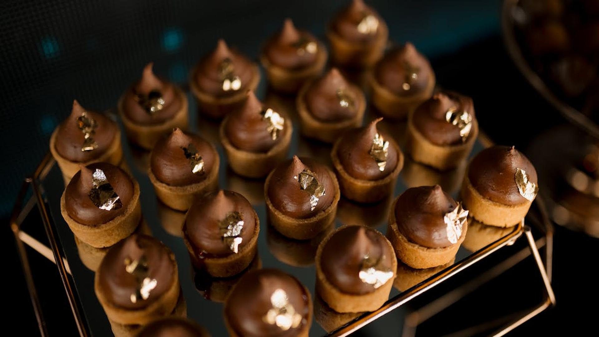 Ganache avec feuille d'or